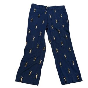 Loudmouth The Players‎ Golfer Print Pants Blue and Gold Size 32x26